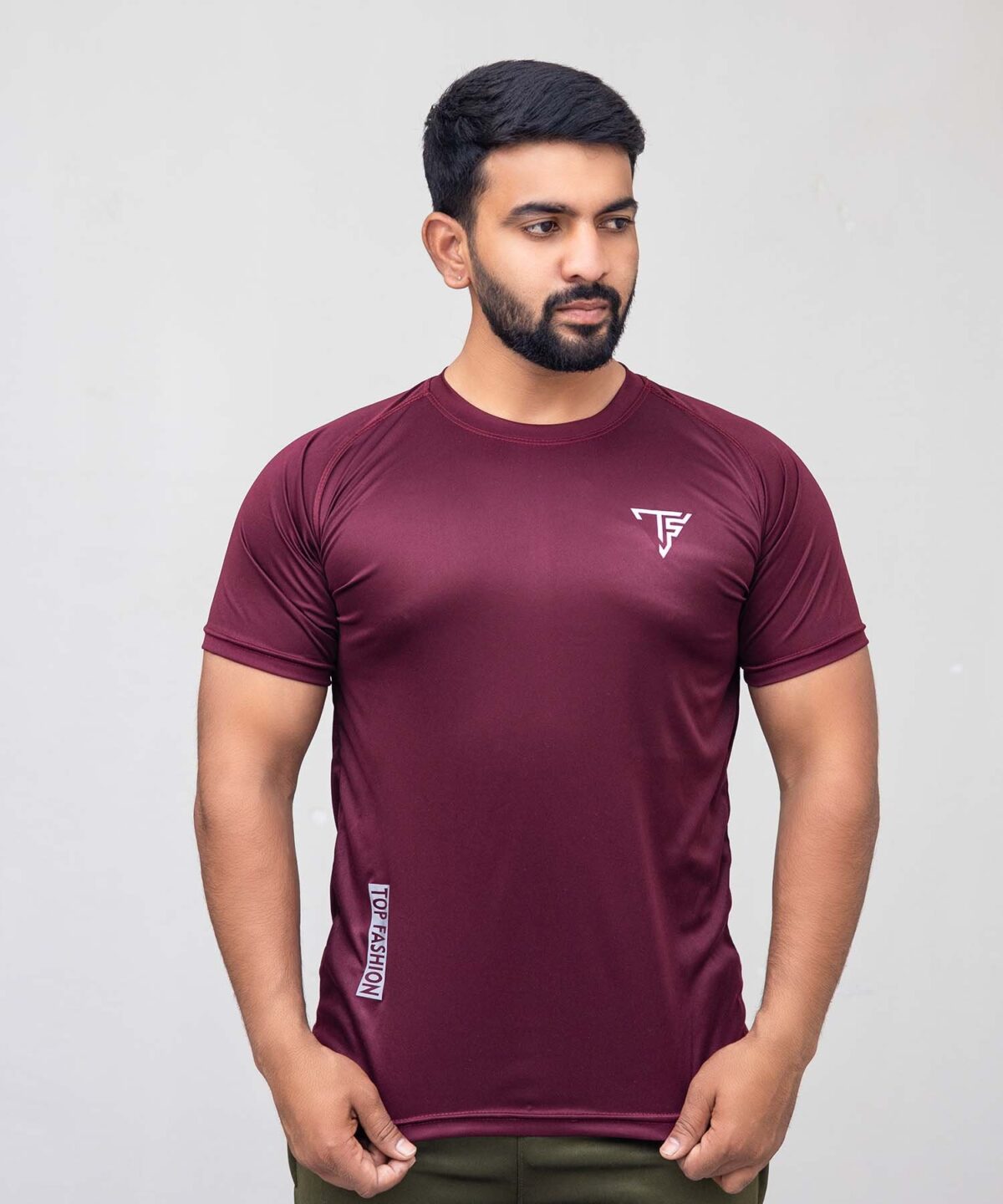 Elite Maroon Sports T-Shirt - Image 1