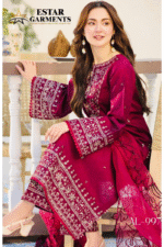 Qalamkar 3pc Embroidered Lawn Suit – Summer 2025 - Image 3