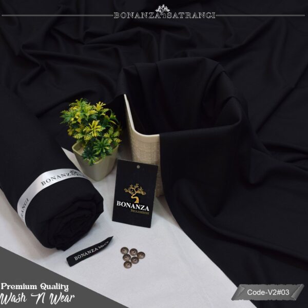 Black Wash & Wear Suit
