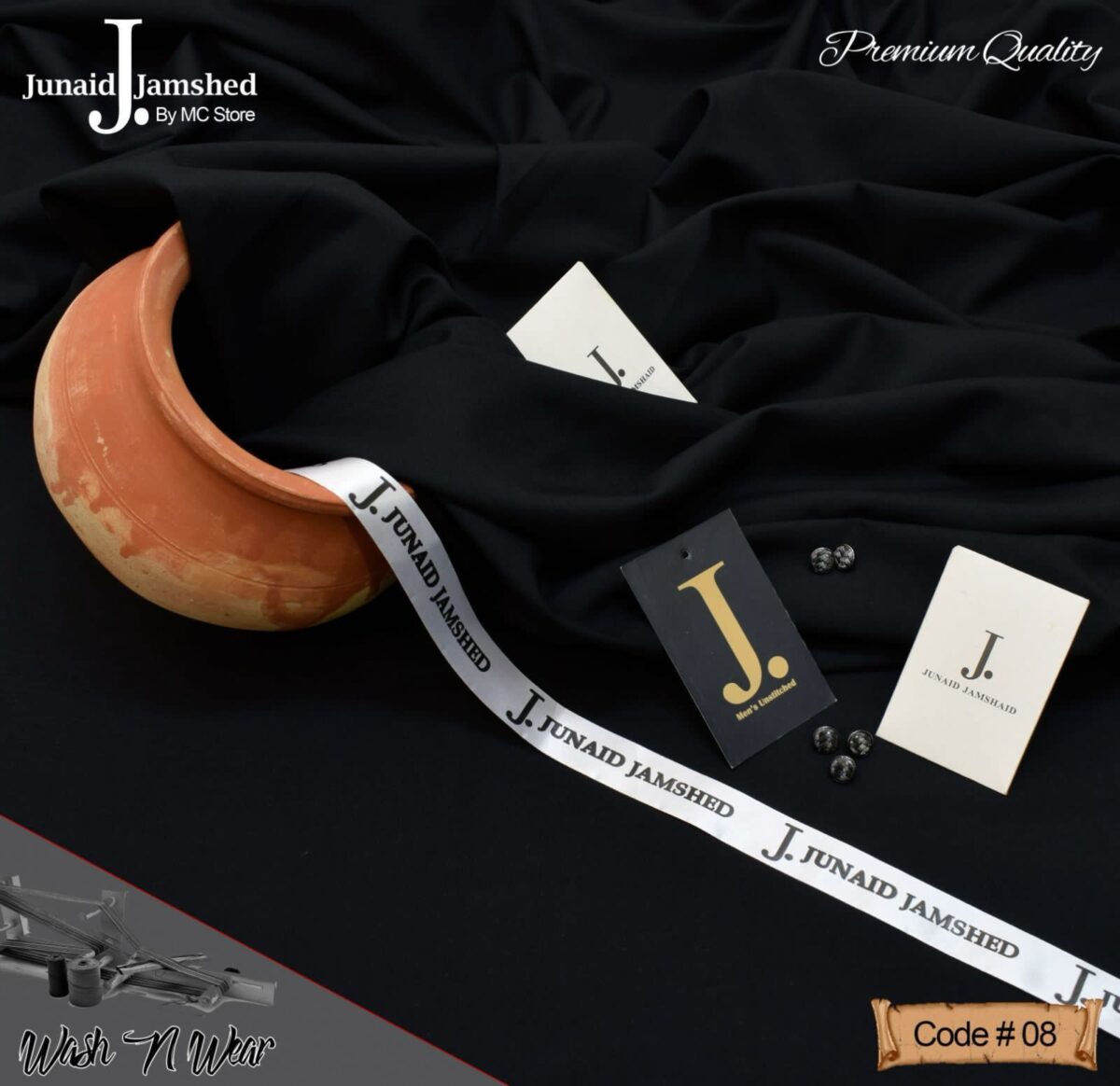 Black Wash & Wear Suit