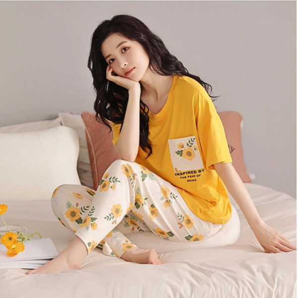 Mustard Cotton Nightwear