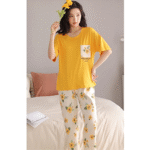 Mustard Cotton Nightwear – Sleepwear - Image 4
