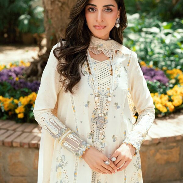 Qalamkar Luxury Lawn – 3PC Embroidered