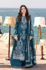 Qalamkar Luxury Lawn – 3PC Embroidered - Image 3
