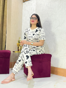 Drop Shoulder Sleepwear – Night Suit - Image 3